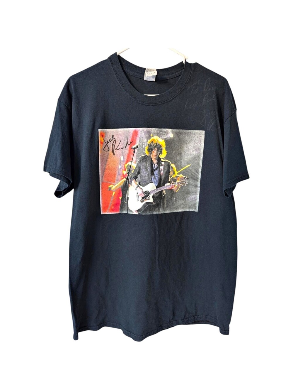 Jesse Kinch Signed T-Shirt L Black Autographed Rising Star Concert Band 21.5x30